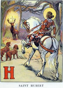Sankt Huberts vision (656 och 658-727) av Raymond de la Neziere