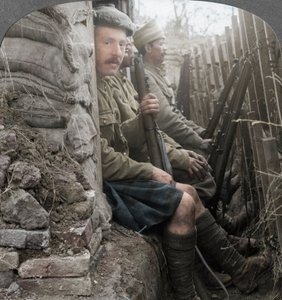 Indiska soldater i skyttegravarna, första världskriget, 1914-1918