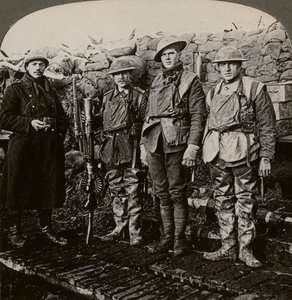 Lewis maskingevärsskyttar, Hollebeke, Belgien, första världskriget, 1914-1918. av Realistic Travels Publishers