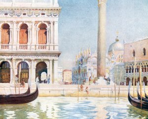 Biblioteket, Piazzetta (färglitografi)