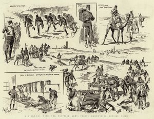 En fältdag med den egyptiska armén, trupperna manövrerar utanför Kairo (gravyr) av Reginald Thomas Cleaver