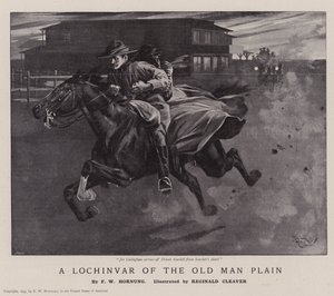 En Lochinvar av den gamle mannen på slätten (litografi) av Reginald Thomas Cleaver