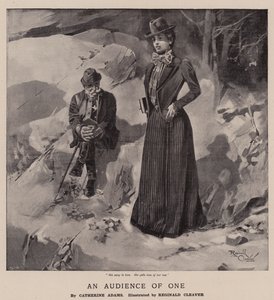 En publik på en person (gravyr) av Reginald Thomas Cleaver
