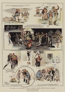 En episod i tre sista dagars pilgrimsfärd, Tiddler, Tigg och Tallboys (chromolitho) av Reginald Thomas Cleaver