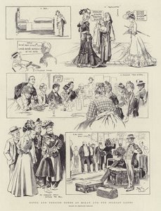 Hotell- och pensionsanteckningar från Milano och de italienska sjöarna (litografi) av Reginald Thomas Cleaver