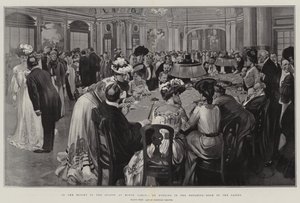 Under högsäsongen i Monte Carlo, en kväll i kasinots roulettrum (litografi) av Reginald Thomas Cleaver