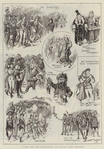 "Jack och bönstjälken" på Drury Lane Theatre (gravyr) av Reginald Thomas Cleaver