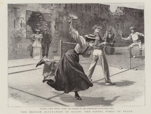 Den brittiska ockupationen av Egypten, fredstidens pipor (gravyr) av Reginald Thomas Cleaver