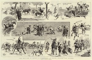 Britterna i Egypten, En gymkhana i Kairo under säsongen (litografi) av Reginald Thomas Cleaver