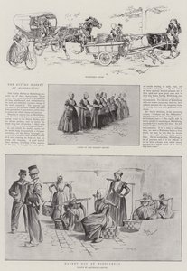 Smörmarknaden i Middelburg (litografi) av Reginald Thomas Cleaver