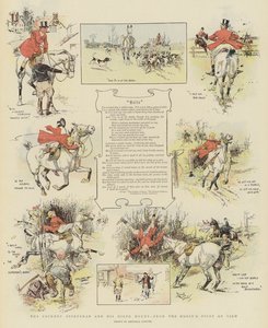 Cockney Sportsman och hans hyrda häst, ur hästens synvinkel (chromolitho) av Reginald Thomas Cleaver