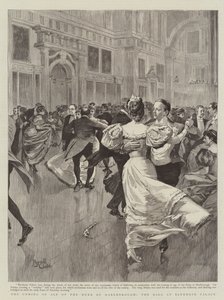Hertigen av Marlboroughs myndighetsdag, balen på Blenheim Palace (gravyr) av Reginald Thomas Cleaver