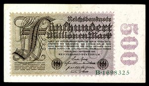 Papiermark of the Weimar Republic, hyperinflation efter första världskriget (1921–24) av Reichsbankdirektorium Berlin