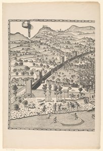Utsikt över Florens (vänster del) Fiorenza (titel på objekt) av Reichsdruckerei