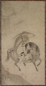 Su Dongpo Riding a Donkey, sent 1500-tal till tidigt 1600-tal. av Reietsu