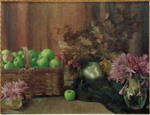 Stilleben med äpplen av Reinhold Max Eichler