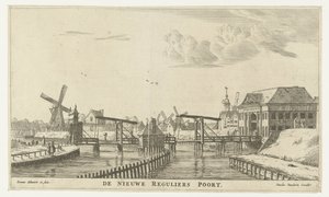 Utsikt över den tredje Regulierspoort i Amsterdam Den nya Regular Gate (titel på objekt) Stadsportarna i Amsterdam (serietitel) Nya och eygentlycke bilder av Amsterdams stadsportar som framkommit av R.N. Sailor (serietitel