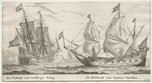 Ships of Amsterdam: The Freedom, a Man-of-War. Varghunden, ett spanskt fartyg.