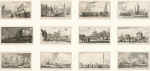 Olika fartyg och utsikt över Amstelredam (Various Ships and Views of Amsterdam): Del III av Reinier Nooms, called Zeeman