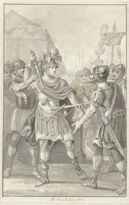 Germanicus svär trohet till Tiberius av Reinier Vinkeles (I)