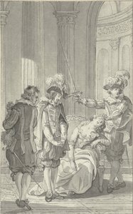 Illustration till pjäsen Ines de Castro av Rhijnvis Feith av Reinier Vinkeles (I)