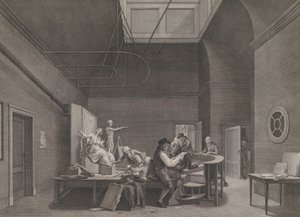 Ritakademin vid Felix Meritis Society i Amsterdam, ca. 1800. av Reinier Vinkeles