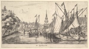 De Appelmarckt Äppelmarknaden, från Views in Amsterdam, skylt 6, ca. 165962 . av Reinier Zeeman