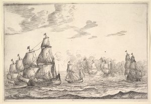 Sjöstridsscen, 1600-talet. av Reinier Zeeman