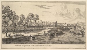 The River Seine at the Bend of the Mall, 1600-talet. av Reinier Zeeman