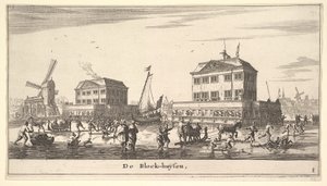 Vinterscen vid blockhuset i Amsterdam, 1600-talet.