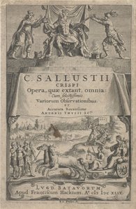 En kejsare och rättvisa på triumfvagn Titelsida för: A. Thysius jr., Opera, quæ extant, omnia, 1649 av Reinier van Persijn