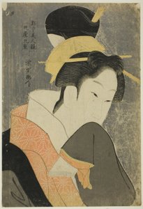 Kokonoe of te maruya, från te serie s beautie s of te i sensed kua r hand r (jämförelse av varje vacker kvinna)