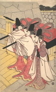 Prins Genji återvänder till sitt palats där hans fru väntar på honom, ca. 1797., ca. 1797.