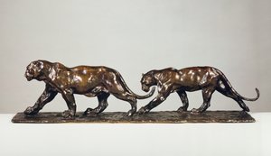 Två Jaguarer (brons)