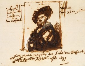 Baldassarre Castiglione, skiss från porträttet av Rembrandt Harmensz. van Rijn