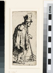 Tiggare med en förlamad hand, ca 1629 (etsning) av Rembrandt van Rijn