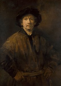 ""Grand autoportrait"" (stort självporträtt) Peinture de Rembrandt van Rhijn (1606-1669) 1652 Art History Museum, Vienne av Rembrandt van Rijn