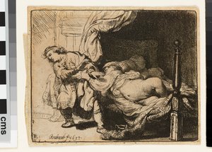 Josef och Potifars hustru av Rembrandt van Rijn