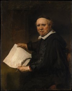 Lieven Willemsz van Coppenol (olja på ek) av Rembrandt van Rijn