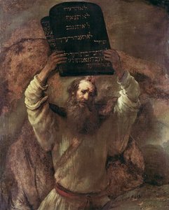 Moses krossar lagens tavlor av Rembrandt van Rijn