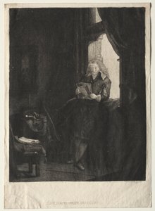 Porträtt av Jan Six (etsning) av Rembrandt Harmensz. van Rijn