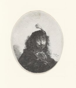 Rembrandt med svärdet och hägern av Rembrandt Harmensz. van Rijn