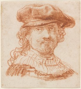 Självporträtt, ca 1637 (röd krita) av Rembrandt van Rijn