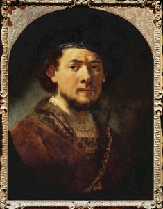 Självporträtt med skägg (målning på duk) av Rembrandt Harmensz. van Rijn