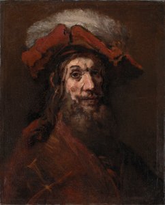 Skiss för Riddaren med falken, känd som "Korsfararen" av Rembrandt van Rijn
