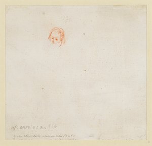 Liten studie av ett huvud av Rembrandt van Rijn