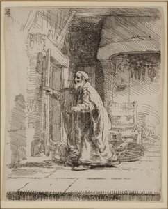 The Blindness of Tobit: The Larger Plate av Rembrandt van Rijn