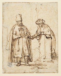 Två män i diskussion, 1641 av Rembrandt van Rijn