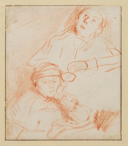 Två studier av Saskia, 1636 - 1637 ca av Rembrandt van Rijn