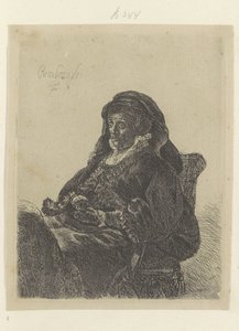 Rembrandts mamma som änka med svarta handskar Recueil de quatre-vingt-cinq estampes originales (serietitel)